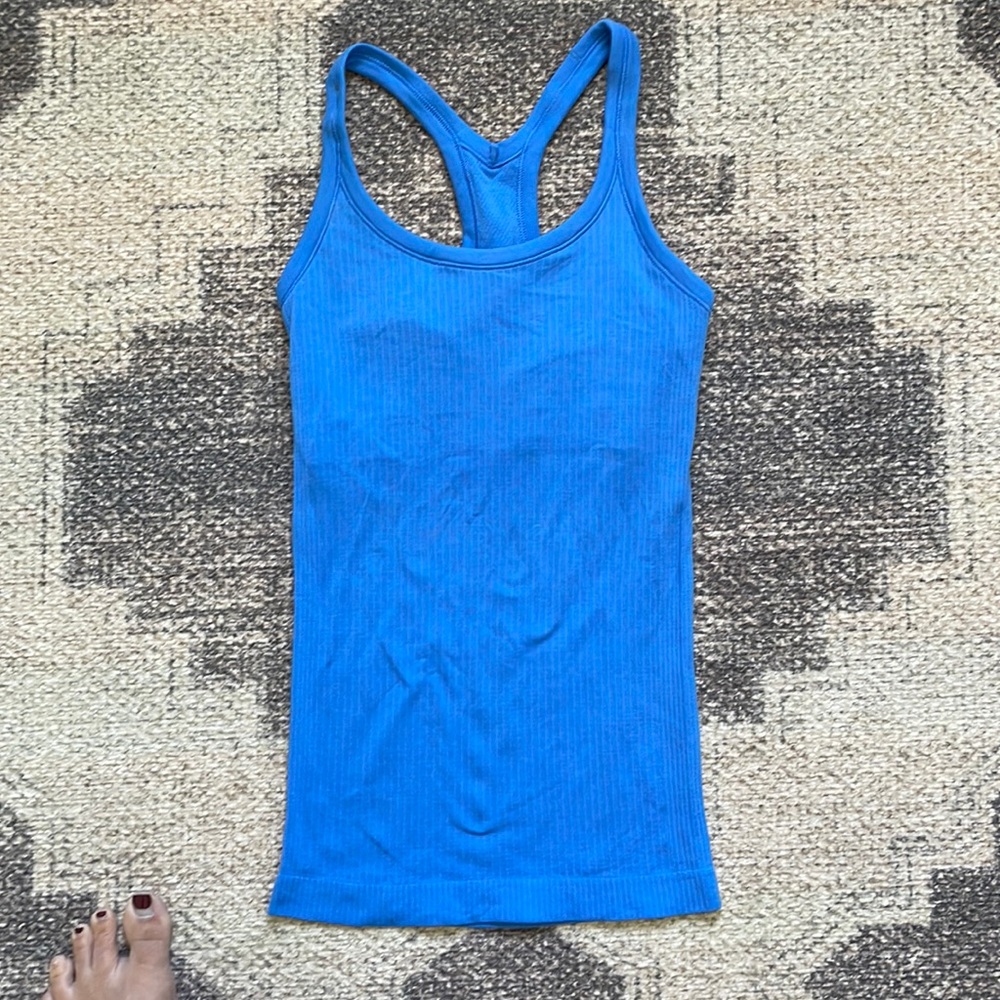Lululemon Ebb to street Tank in blue